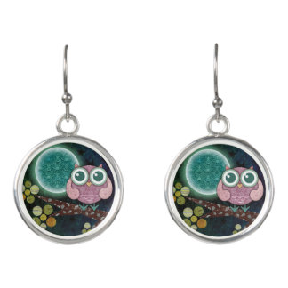 Midnight Owl Drop Earrings