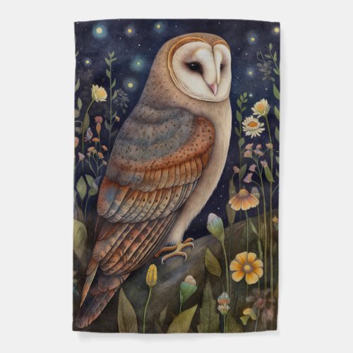 Midnight Owl Garden Flag