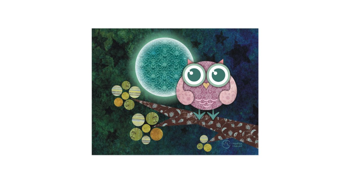 Midnight Owl Postcard Zazzle