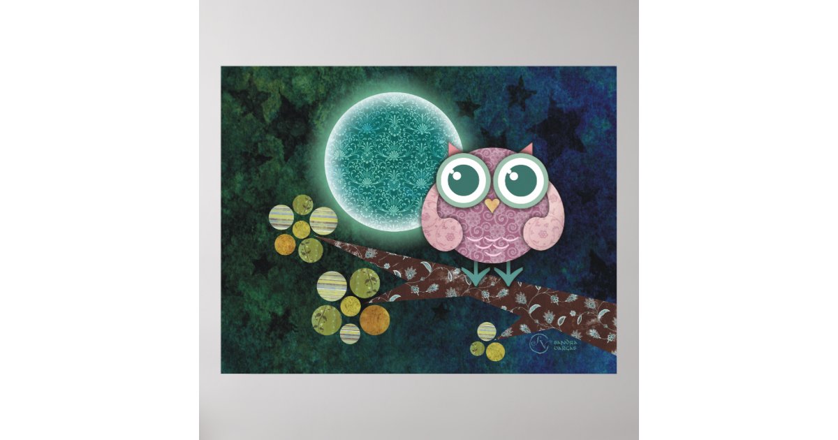 Midnight Owl Poster | Zazzle