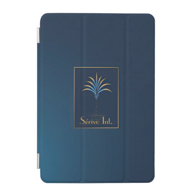 Midnight Palm Collection Luxury Navy Blue  iPad Mini Cover (Front)