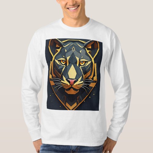 Midnight Panther Geometry Tee T_Shirt