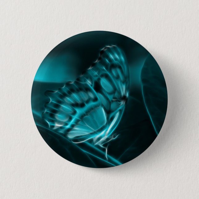 Midnight Passion, Blue Butterfly Kisses Button (Front)
