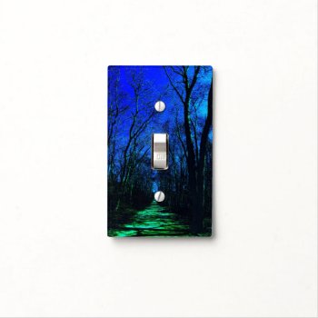 Midnight Path Light Switch Plate by ArtByApril at Zazzle