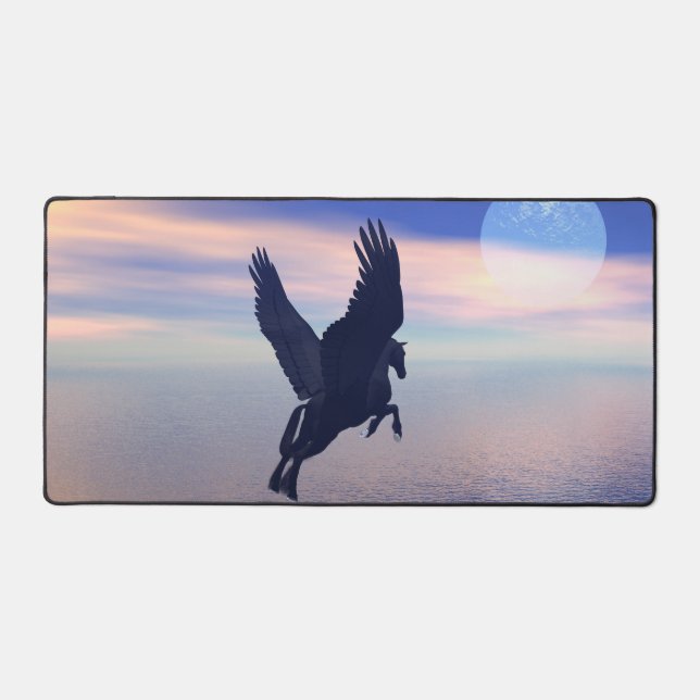 Midnight Pegasus Desk Mat (Front)
