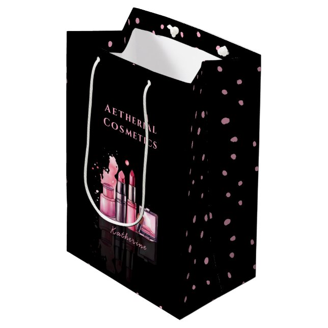 Midnight Pink Custom Salon Gift Bag (Front Angled)