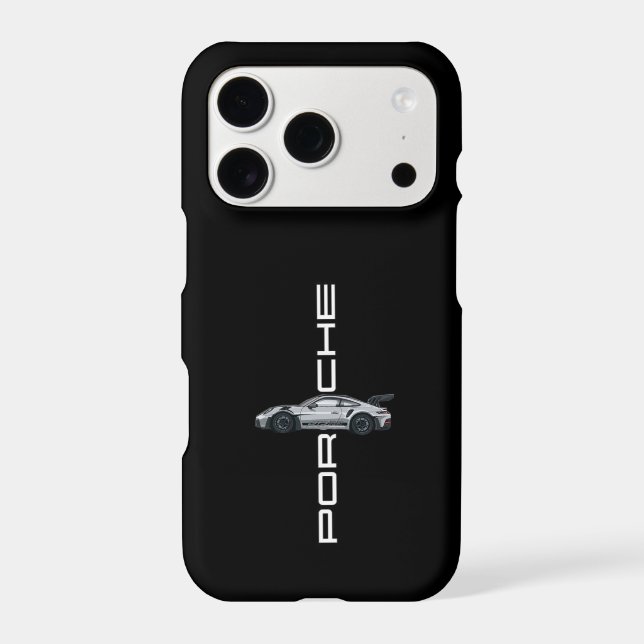 Midnight Porsche Minimalist iPhone Case (Back)