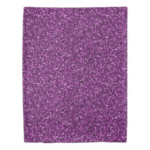 Midnight Purple Glitter Duvet Cover
