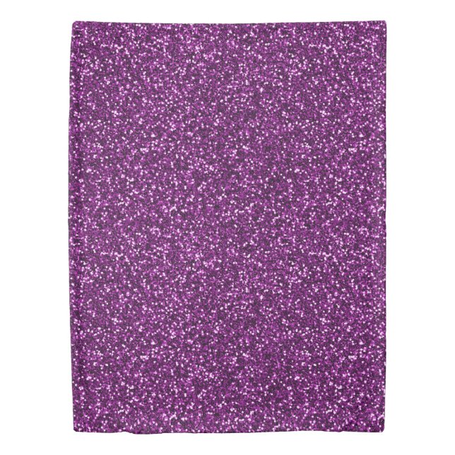 Midnight Purple Glitter Duvet Cover (Front)
