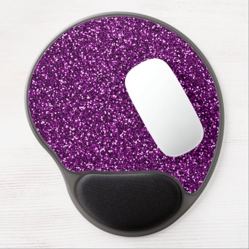 Midnight Purple Glitter Gel Mouse Pad