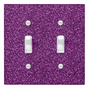 Midnight Purple Glitter Light Switch Cover