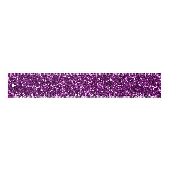 Midnight Purple Glitter Ruler (Front)