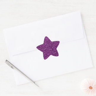 Midnight Purple Glitter Star Sticker