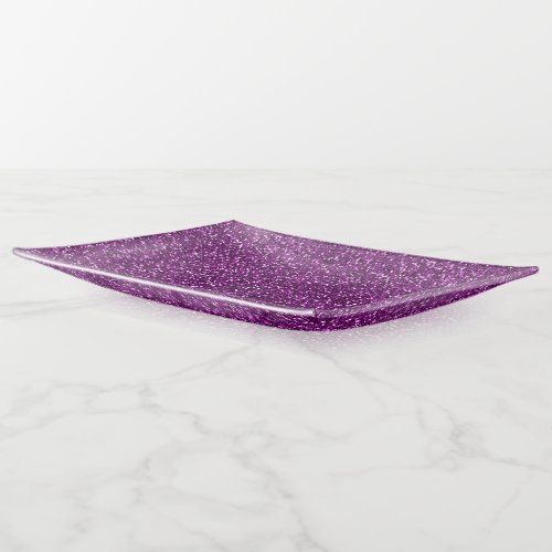 Midnight Purple Glitter Trinket Tray