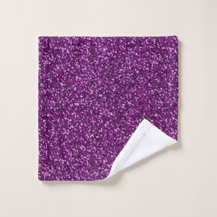 Midnight Purple Glitter Wash Cloth