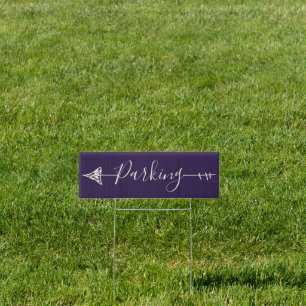 Midnight Purple Parking Directional Arrow Sign