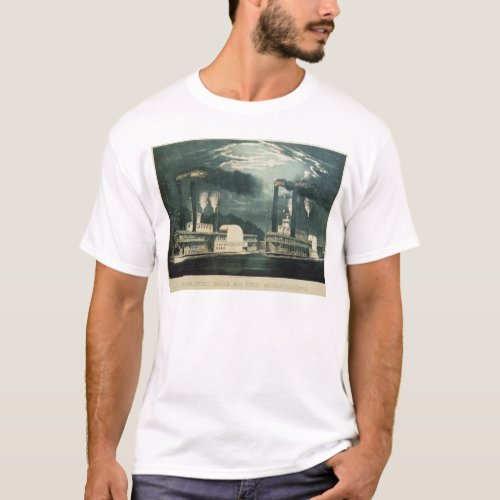 Midnight Race on the Mississippi 1875 T_Shirt