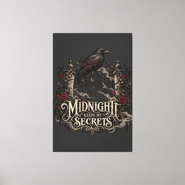 Midnight Raven Secrets  Canvas Print (Front)
