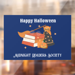Midnight Readers Society Halloween Window Cling