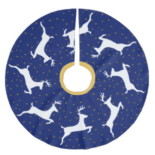 Midnight Reindeer Brushed Polyester Tree Skirt