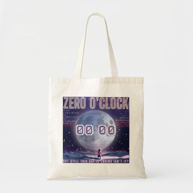 Midnight Reset Canvas Tote Bag (Front)
