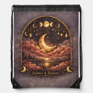Midnight Reverie Celestial Drawstring Bag