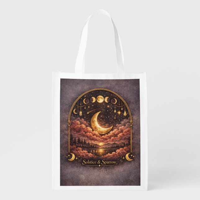 Midnight Reverie Celestial Tote Bag (Front)