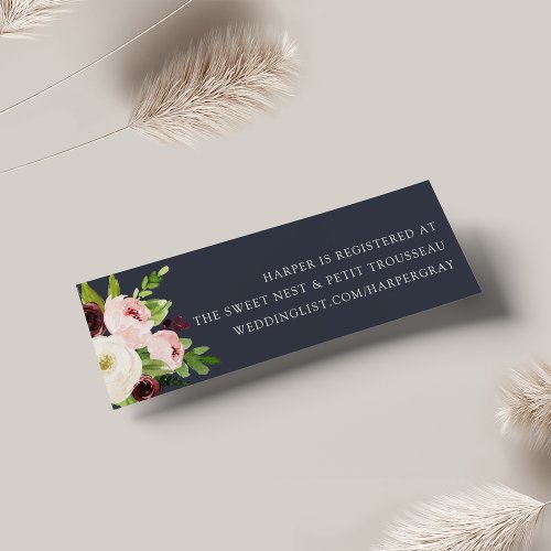 Midnight Romance Bridal Registry Insert Cards