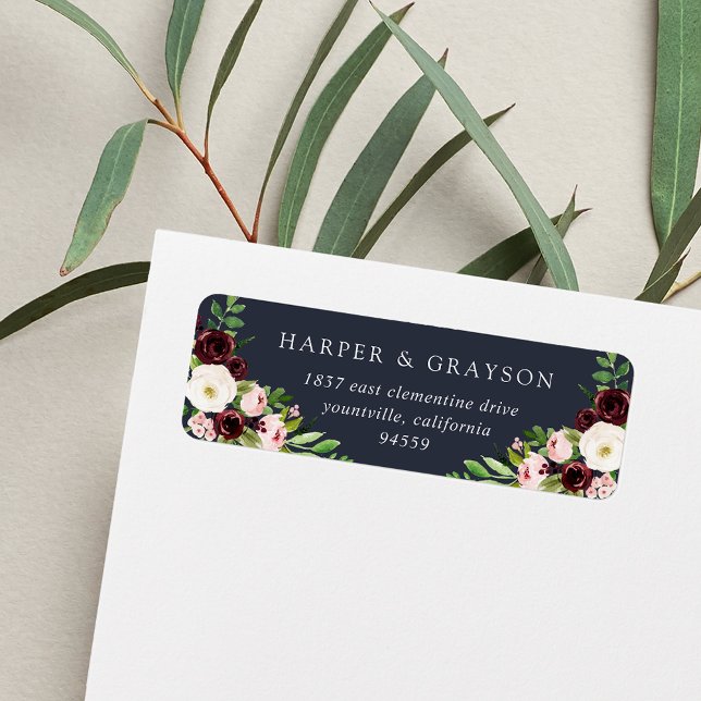 Midnight Romance Return Address Label (Creator Uploaded)