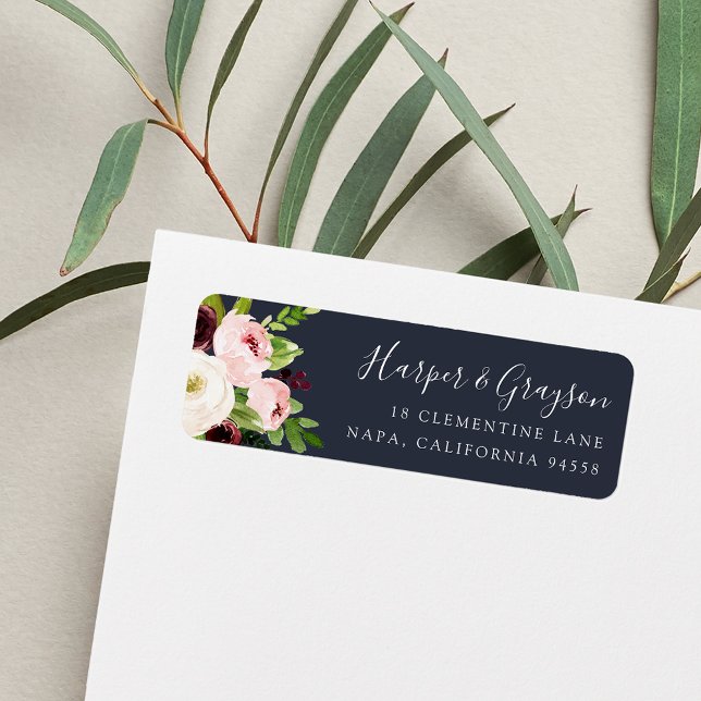 Midnight Romance Return Address Label (Creator Uploaded)