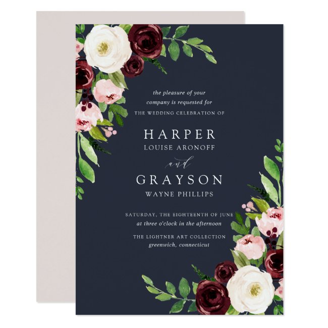 Midnight Romance Wedding Invitation