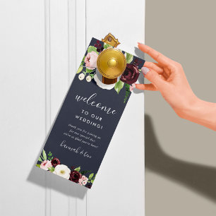 Midnight Romance Wedding Welcome/Do Not Disturb Door Hanger