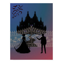 Midnight Romantic Fantasy Castle and Ball Gown