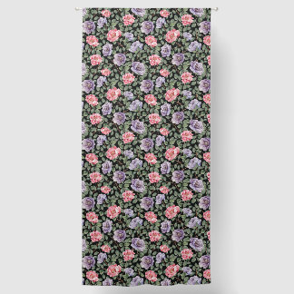 Midnight Rose Garden Blackout Curtains