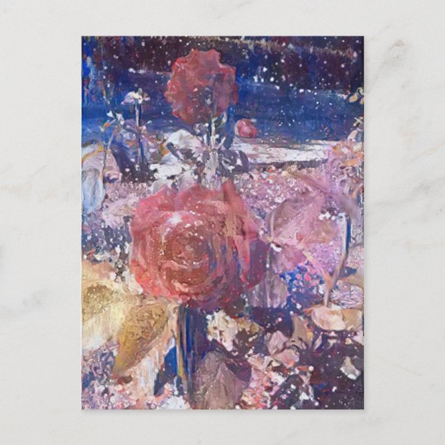 midnight rose garden Poster Postcard (Front)