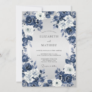 Midnight Rose Wedding Invitation