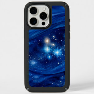 Midnight Sapphire Galaxy Watercolor iPhone 15 Pro Max Case