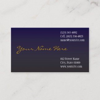 midnight satin business card