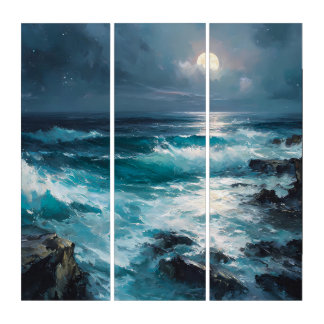 Midnight Serenade: Lunar Tide Triptych