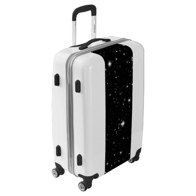 Midnight Sky (Black & White): Luggage Collection (Rotated Left)