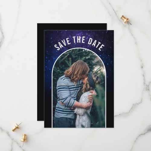 Midnight Sky  Shining Stars Galaxy Wedding Save The Date