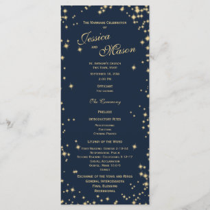 Midnight Sky Twinkle Navy Blue and Gold Program