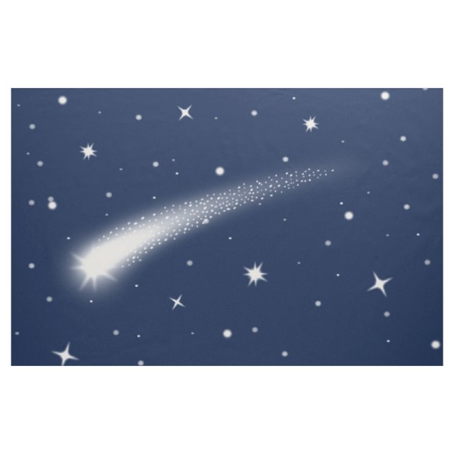Midnight Sky With Shooting Star Fabric by the Yard (Yard)