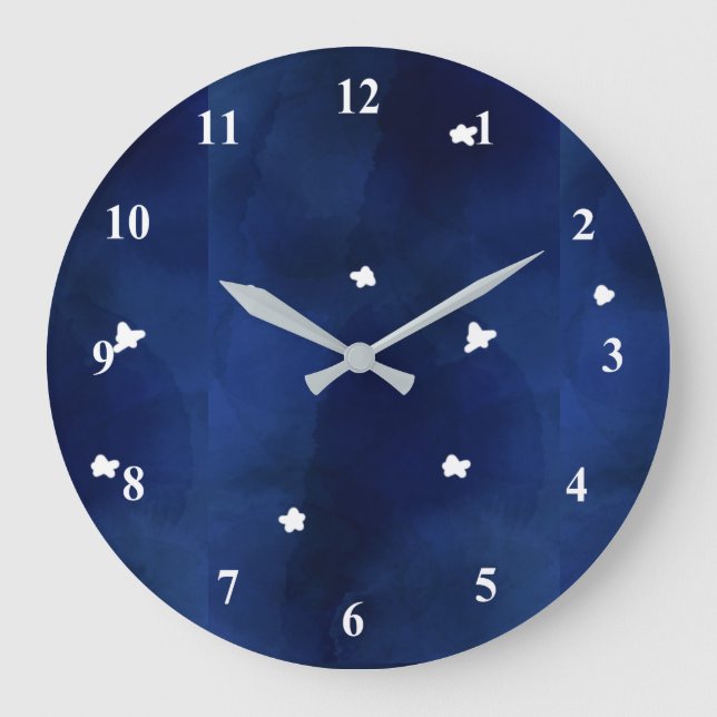 Midnight sky with stars large clock (Front)