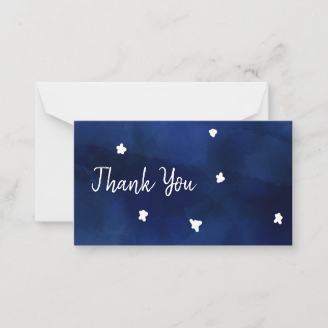 Midnight sky with stars note card (Front)