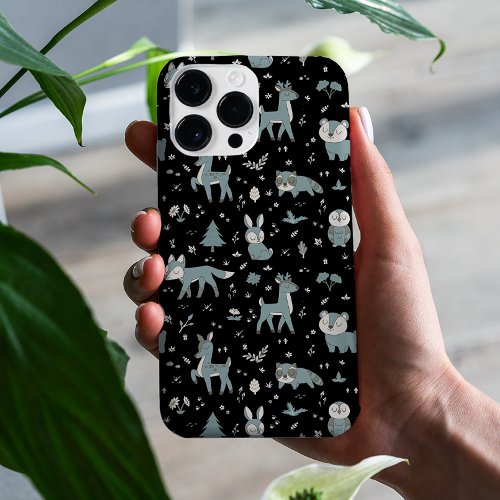 Midnight Sleepy Little Woodland Critters Case_Mate iPhone 14 Pro Max Case