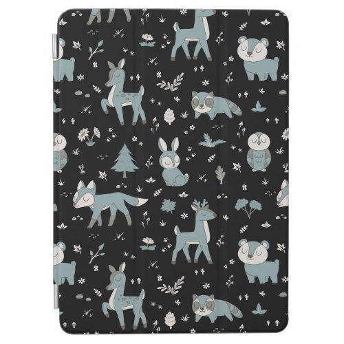 Midnight Sleepy Little Woodland Critters iPad Air Cover