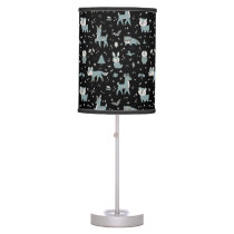 Midnight Sleepy Little Woodland Critters Table Lamp