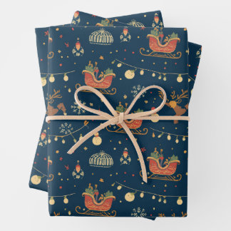 Midnight Sleigh Ride  Wrapping Paper Sheets