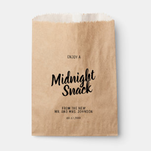 Midnight Snack Craft Paper Wedding Favor Bag
